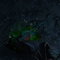 The corpse of Drifting Eye has a green blood visual effect