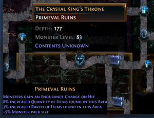 Map of The Crystal King's Throne at depth 177