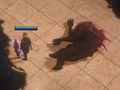 Size of the corpse compared to the Witch and the tiles of Celestial Hideout